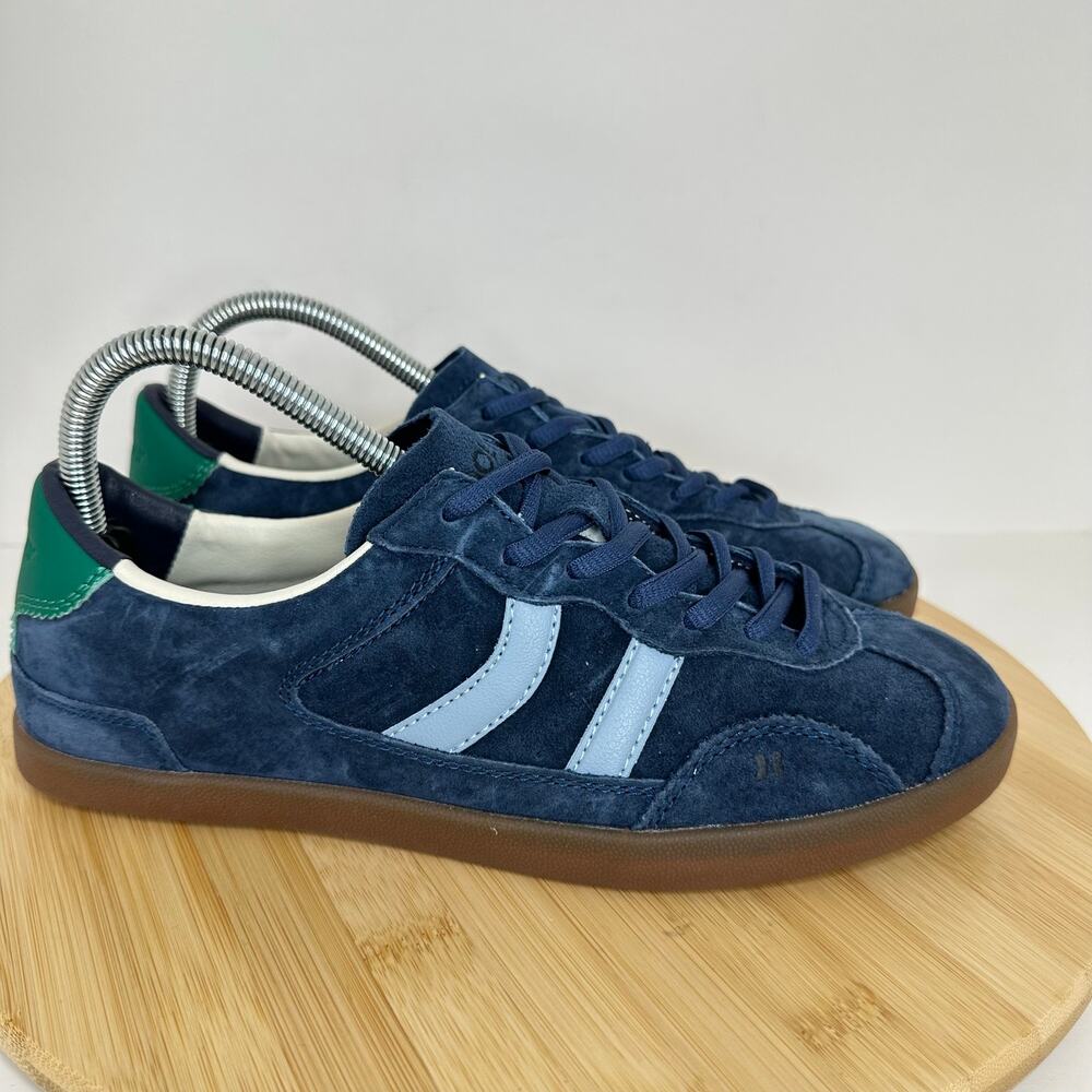Free People Coolway Kizuna Lace Sneakers Shoes Blue Suede Size 6 NEW
